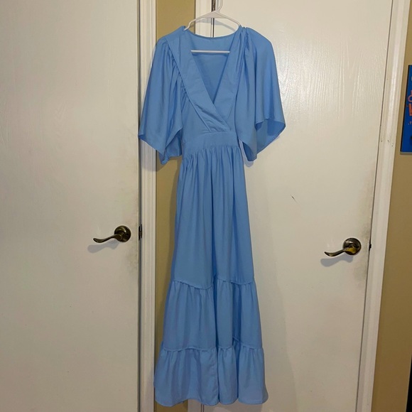 Dresses Perfect Baby Blue Boho Dress Poshmark